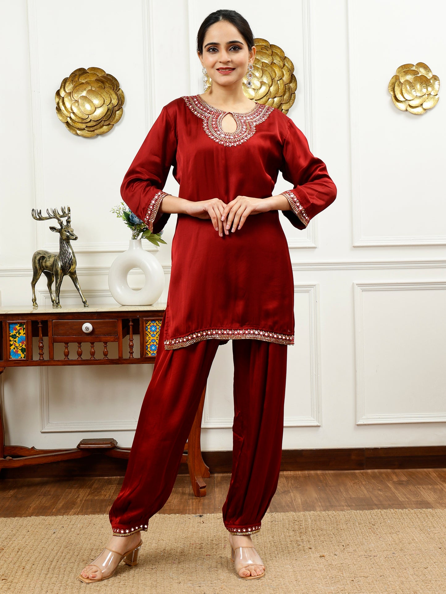 SILK KURTA & HAREM STYLE PANT