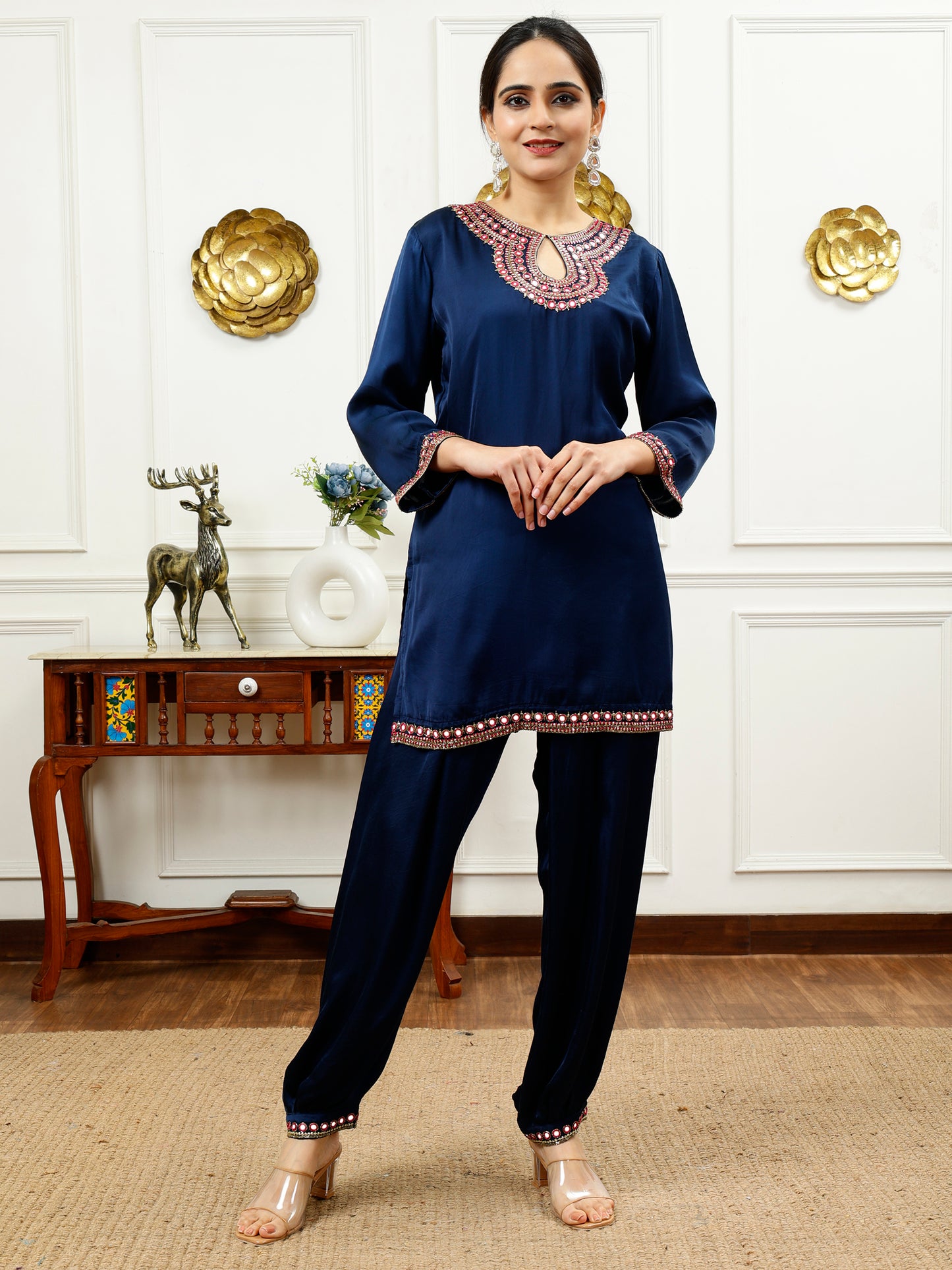 SILK KURTA & HAREM STYLE PANT