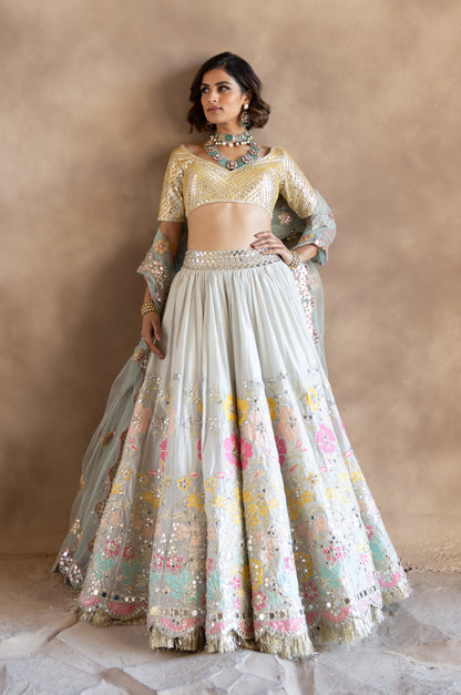 PASTEL PATCH WORK LEHENGA