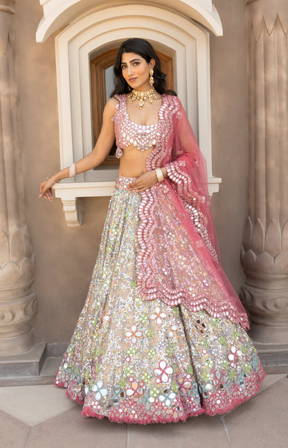 MULTICOLOUR SEQUENCE LEHENGA