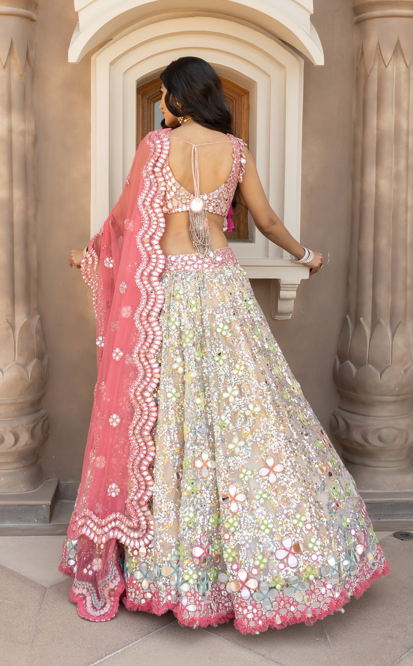 MULTICOLOUR SEQUENCE LEHENGA