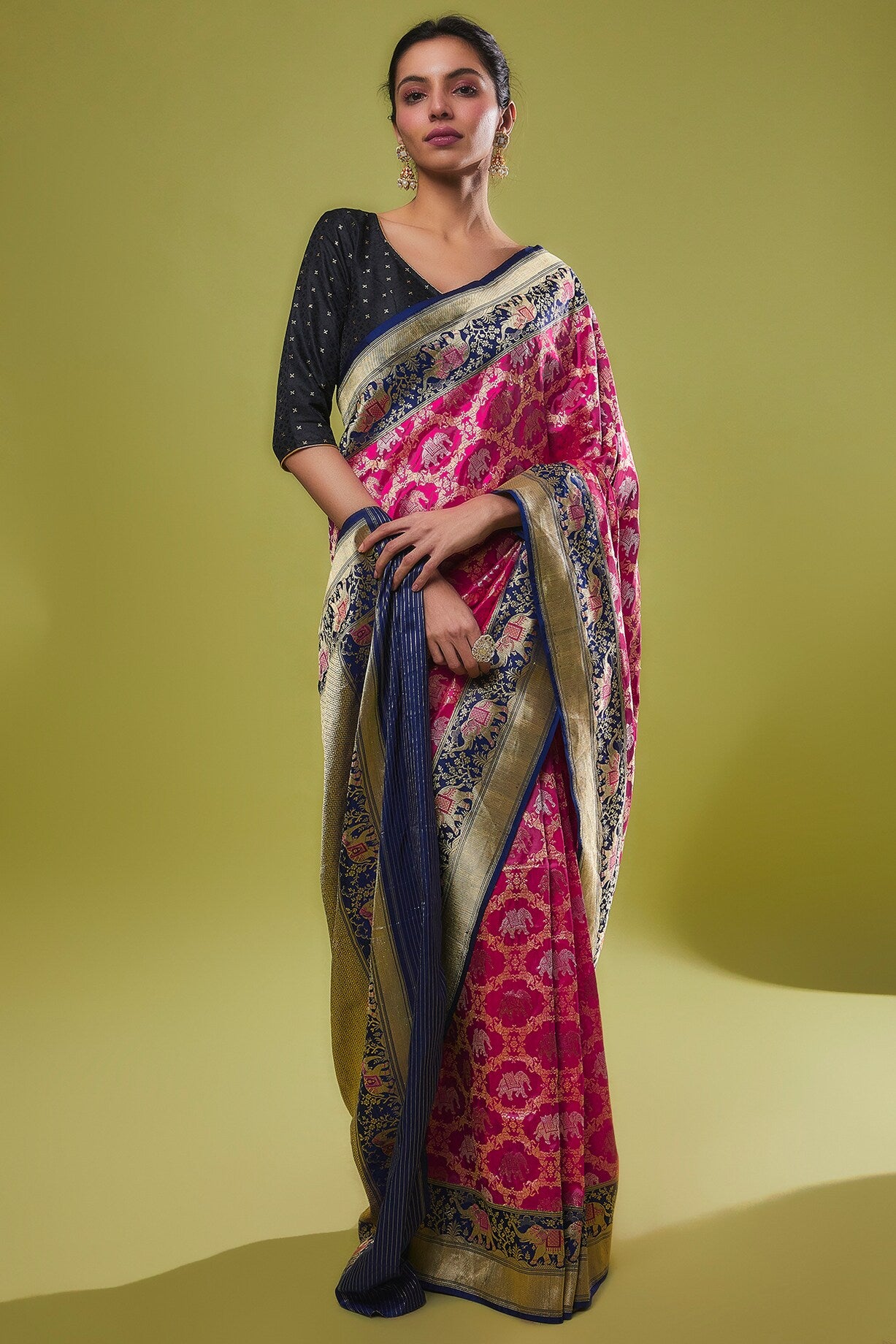 PINK KATAN SILK SAREE