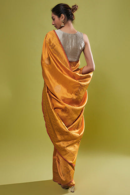 SUN YELLOW KANJEEVARAM SILK SAREE