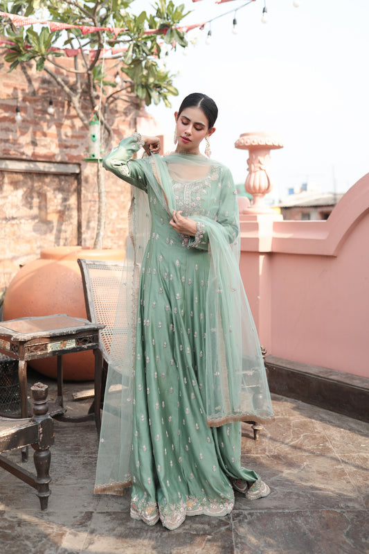 RESHAM KALI CUT SUIT