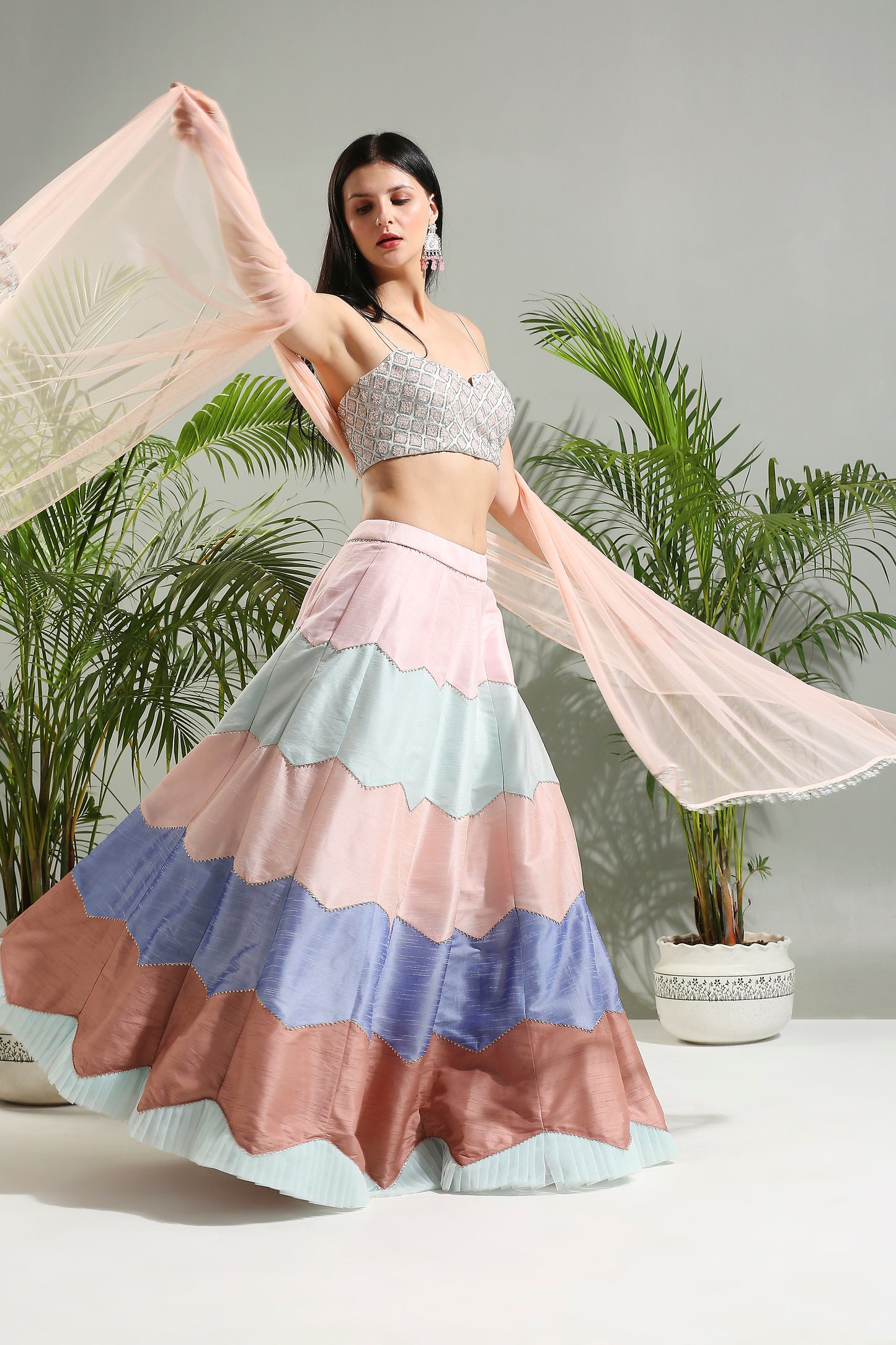 MULTICOLOR LEHENGA SET