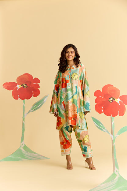 MINT MULTICOLOR KURTA SET