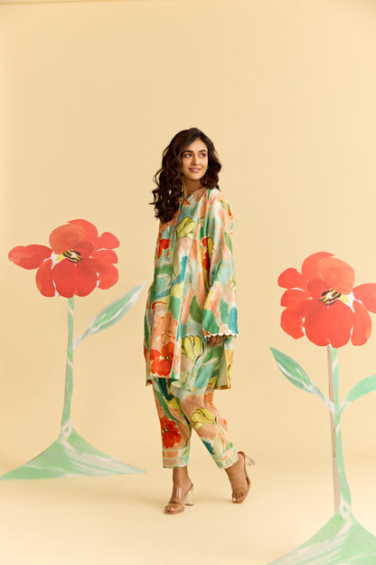 MINT MULTICOLOR KURTA SET