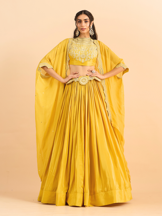 MUSTARD ARISA LEHENGA SET