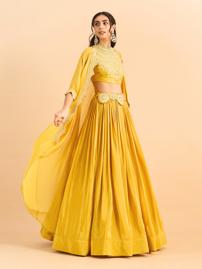 MUSTARD ARISA LEHENGA SET