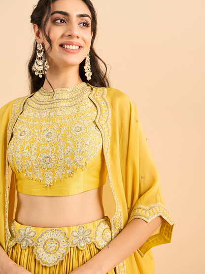 MUSTARD ARISA LEHENGA SET