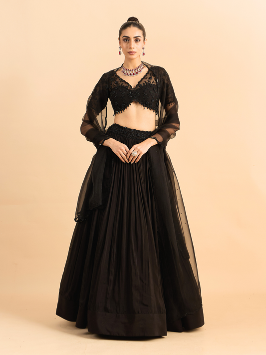 FLORAL CASCADE LEHENGA SET