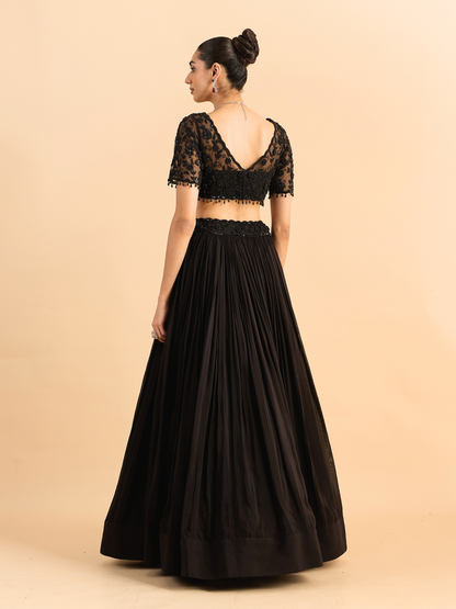 FLORAL CASCADE LEHENGA SET