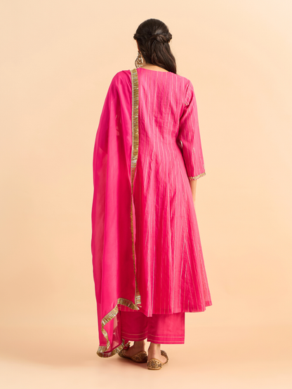 PINK CHAHAT KURTA SET
