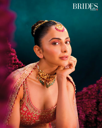 NOORBANO - HOT PINK LEHENGA SET WITH BLOUSE & DUPATTA
