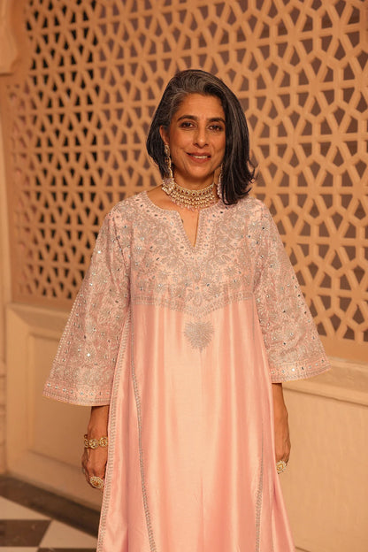 AIMAN - SHORT KNEE LENGTH CHOGA WITH SALWAR