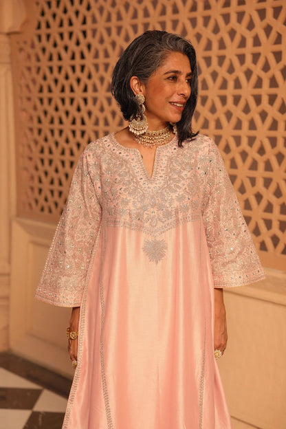 AIMAN - SHORT KNEE LENGTH CHOGA WITH SALWAR