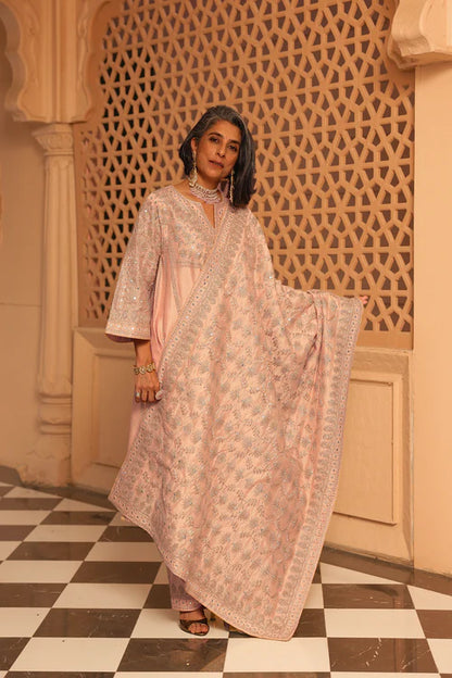 AIMAN - SHORT KNEE LENGTH CHOGA WITH SALWAR