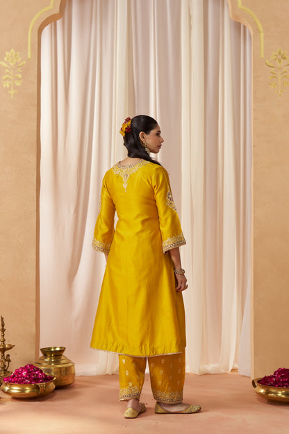 LIANA MUSTARD CHAUGA WITH SALWAR WITH DUPATTA