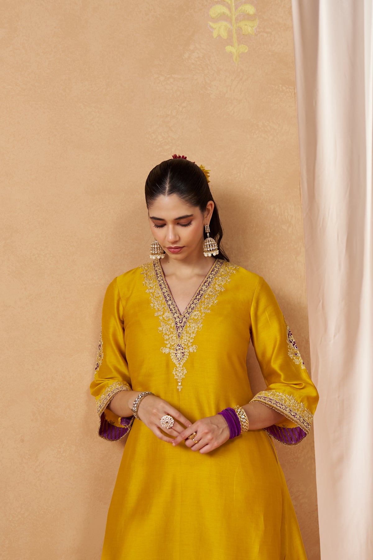 LIANA MUSTARD CHAUGA WITH SALWAR WITH DUPATTA