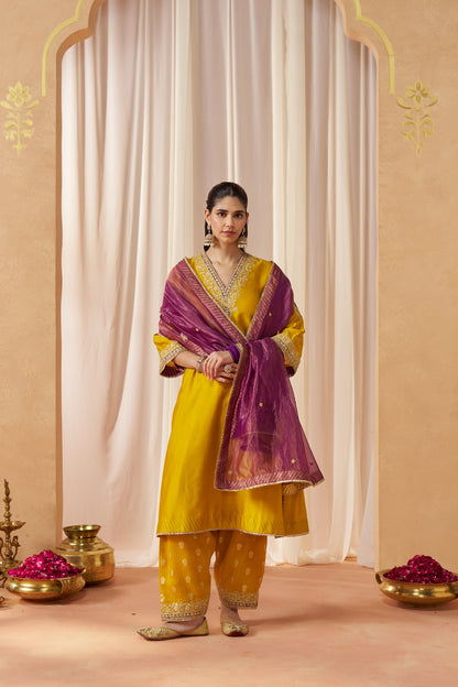 LIANA MUSTARD CHAUGA WITH SALWAR WITH DUPATTA