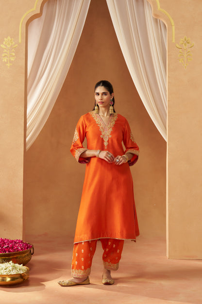 LIANA BURNT  CHAUGA WITH SALWAR AND DUPATTA