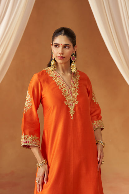 LIANA BURNT  CHAUGA WITH SALWAR AND DUPATTA