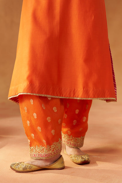 LIANA BURNT  CHAUGA WITH SALWAR AND DUPATTA