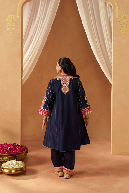RIVA DEEP BLUE CHAUGA WITH SALWAR AND DUPATTA