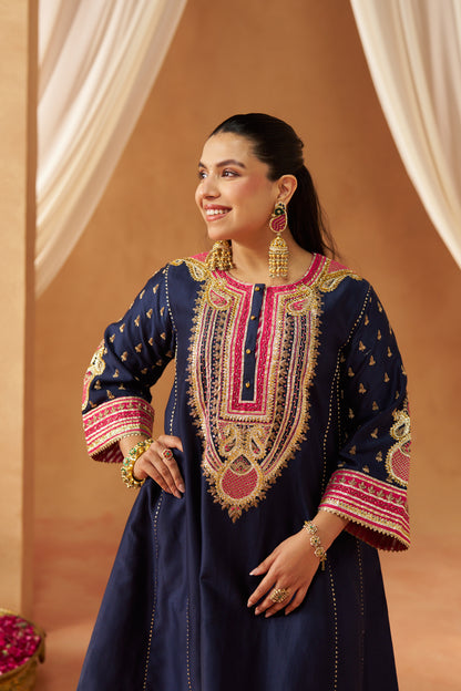 RIVA DEEP BLUE CHAUGA WITH SALWAR AND DUPATTA