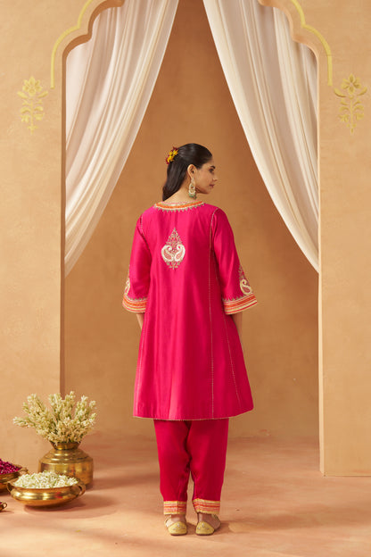 DANEEN HOTPINK CHAUGA WITH SALWAR AND DUPATTA