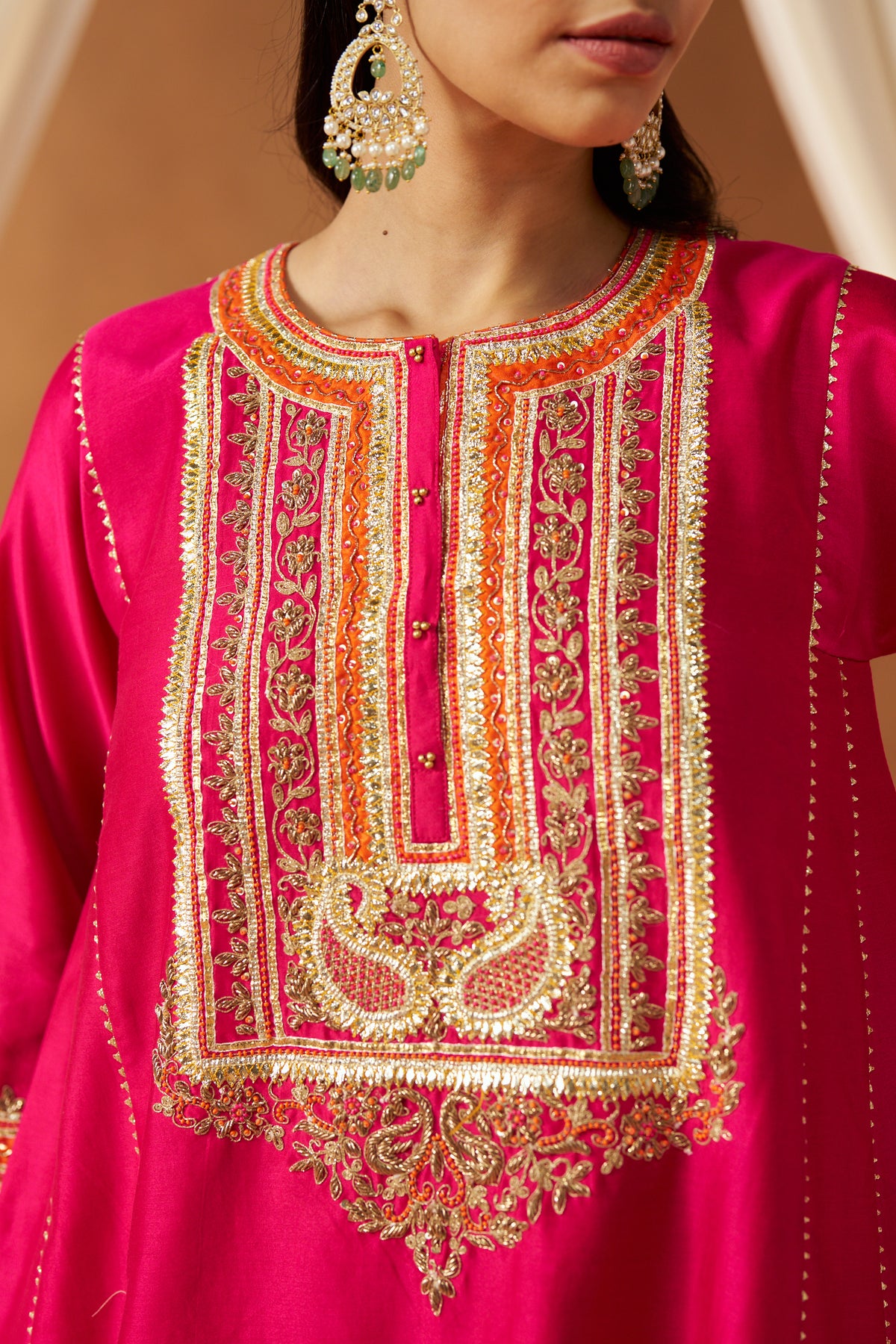 DANEEN HOTPINK CHAUGA WITH SALWAR AND DUPATTA