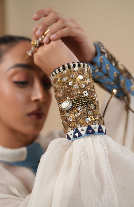 DENIM EMBELLISHED CUFF