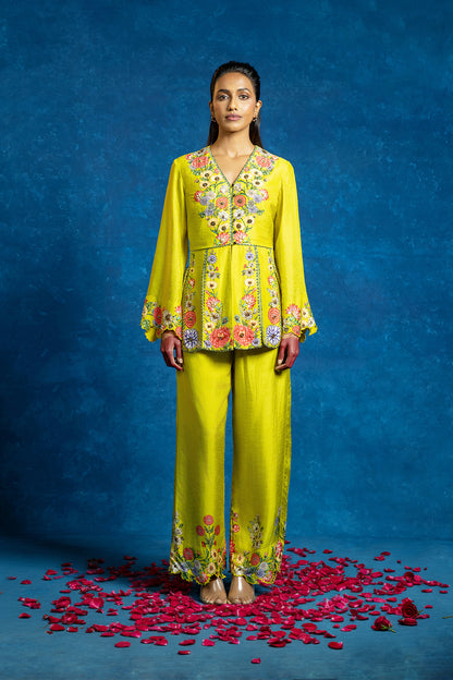 BAGHIRA EMBELLISHED PANELLED PANT SET