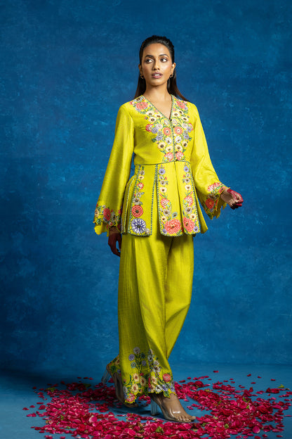 BAGHIRA EMBELLISHED PANELLED PANT SET