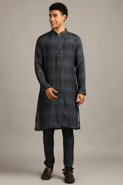 CLOUD PRINTED BUNDI WITH KURTA SET