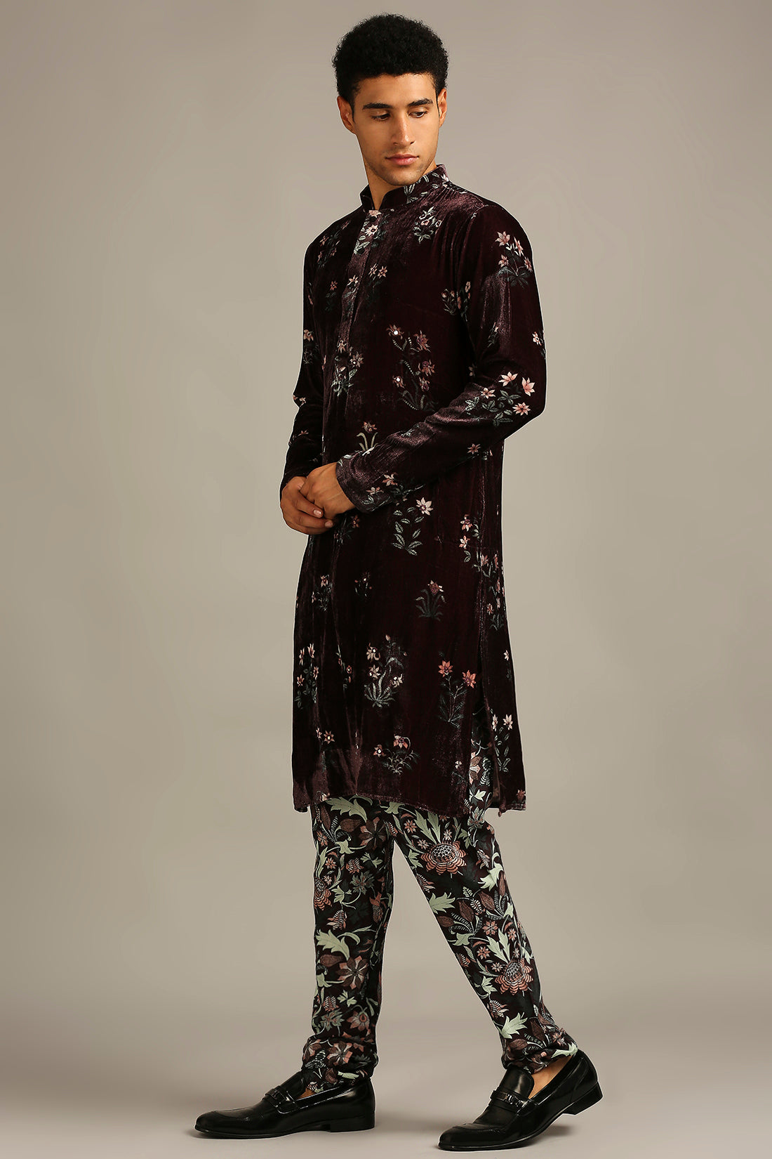 PASTEL FLORAL PRINTED KURTA SET