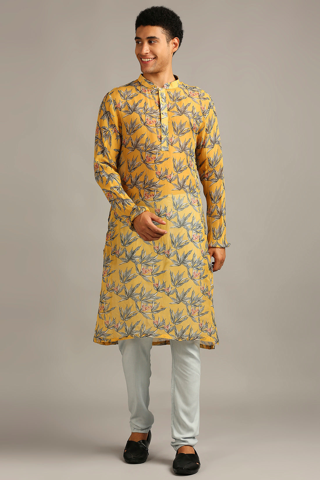 ANTHIA FLORAL PRINTED BUNDI WITH KURTA SET