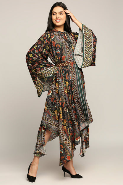 BATIK PRINTED ASYMMETRICAL DRESS