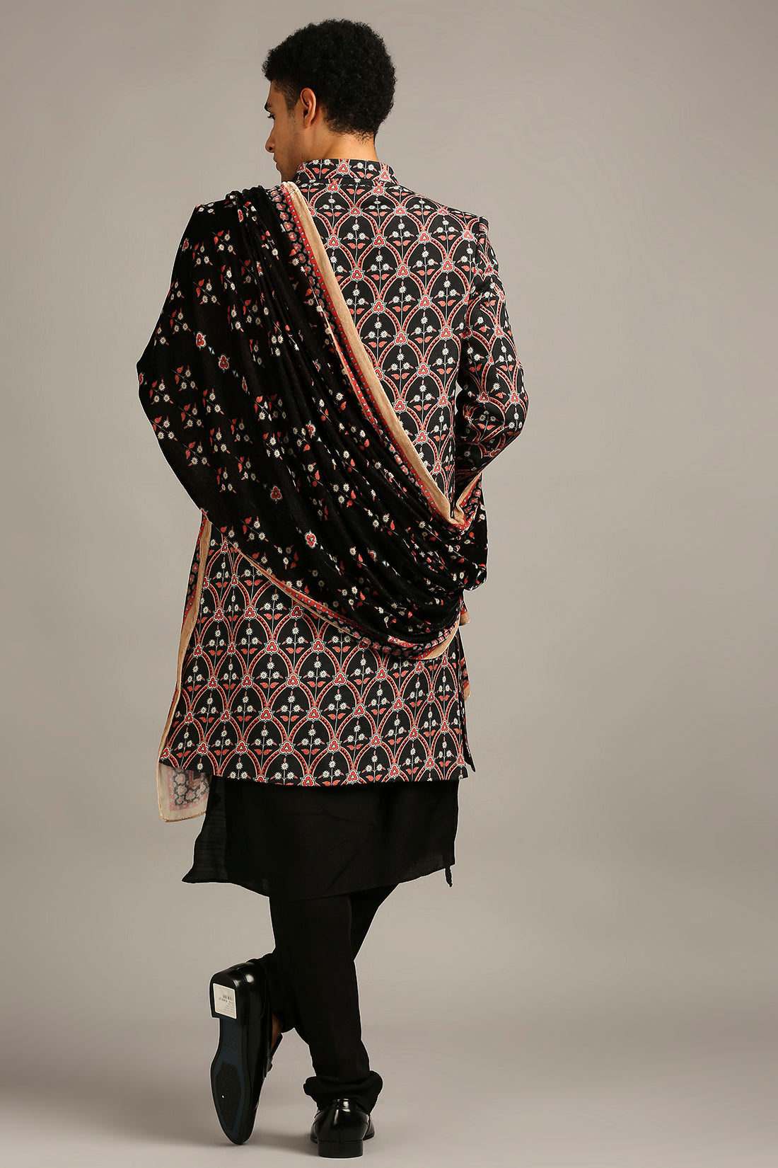 ETHNIC FOLKLORE PRINTED SHERWANI SET