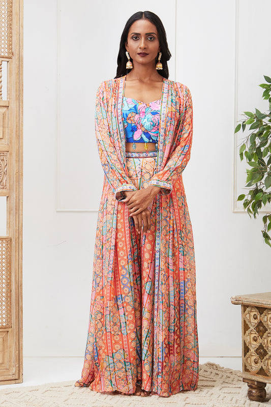 BENAZIR EMBROIDERED CO-ORD SET WITH JACKET