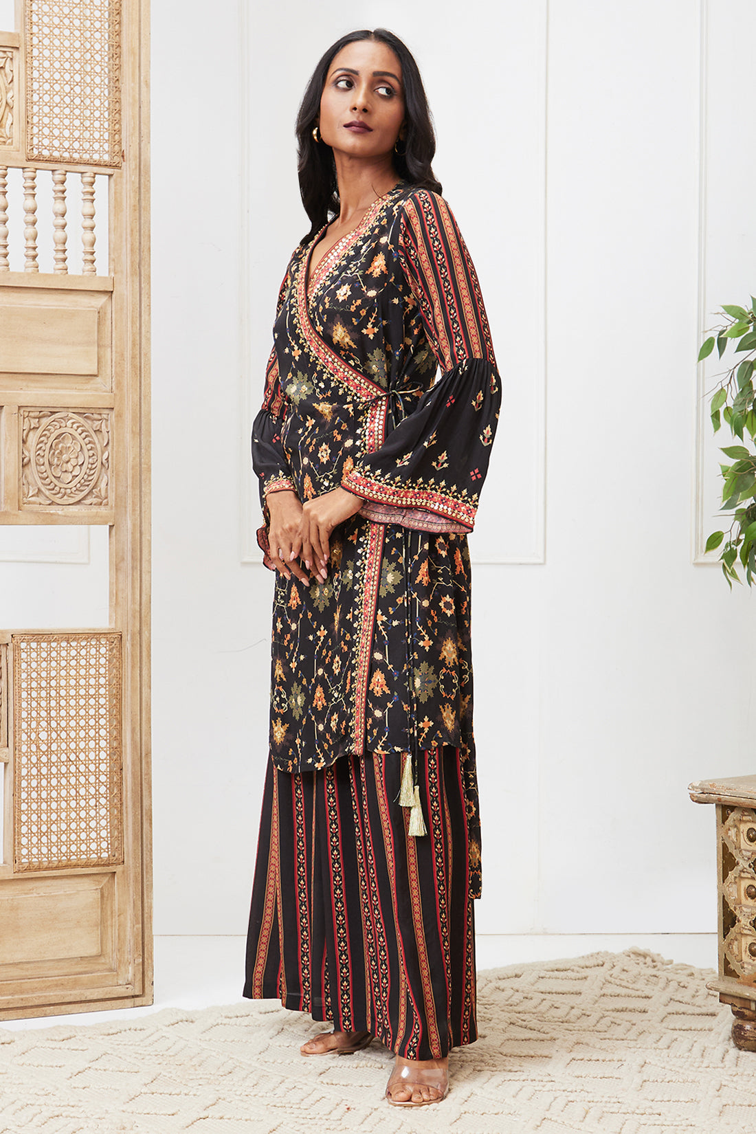 ZAHRA PRINTED ANGARKHA KURTA SET