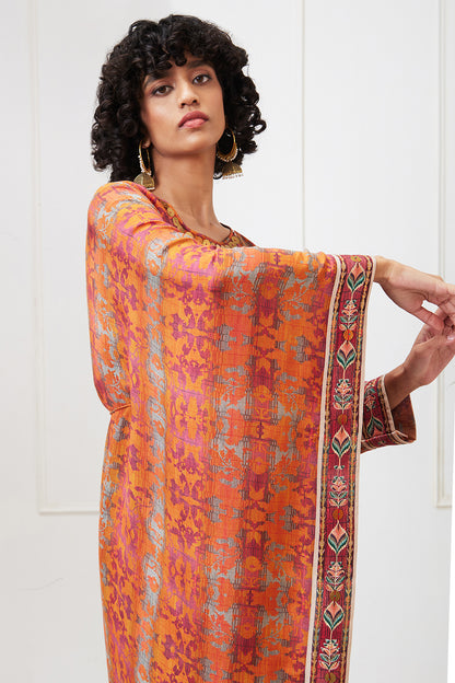 ADAH PRINTED ASYMMETRIC KURTA SET