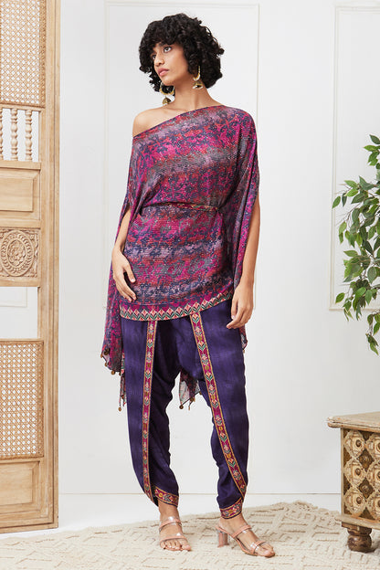 ADAH SEQUIN PRINTED DHOTI SET