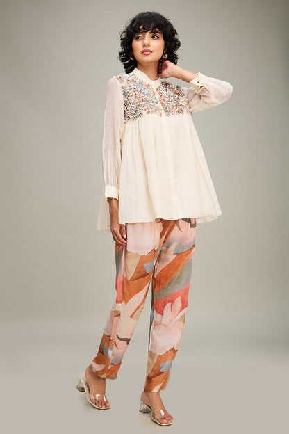 CONVERSATIONAL EMBELLISHED CO-ORD SET