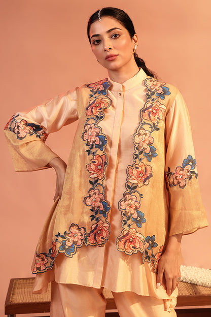 SADIRA EMBROIDERED KURTA SET WITH JACKET