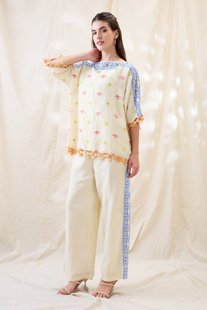 KITCHRA APPLIQUED KIMONO CO-ORD SET