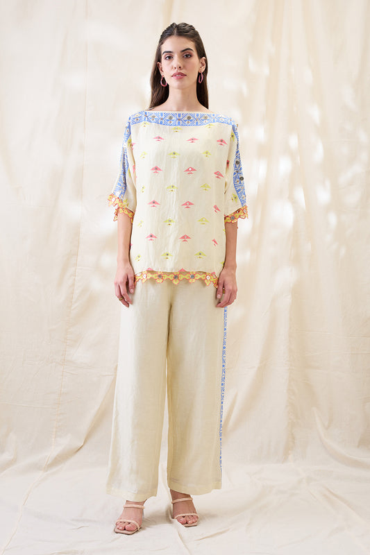 KITCHRA APPLIQUED KIMONO CO-ORD SET