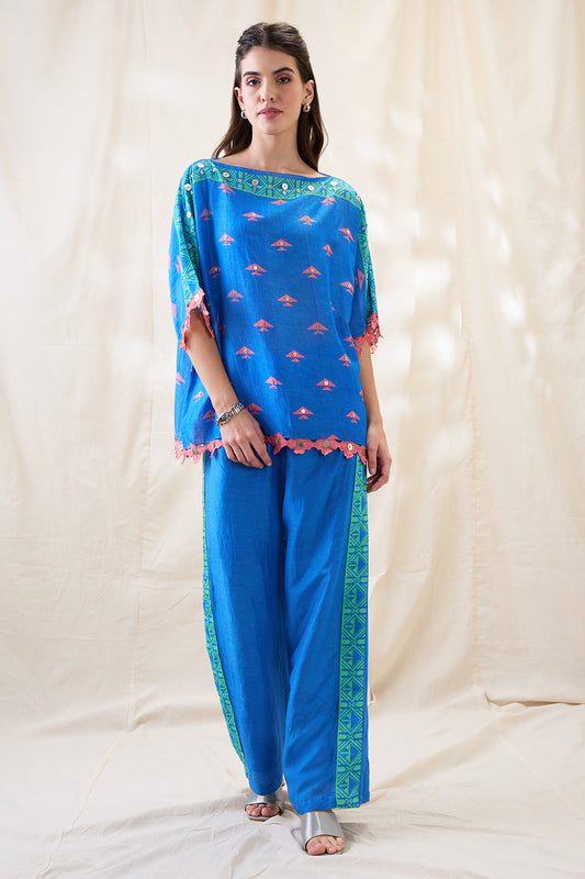 KITCHRA APPLIQUED KIMONO CO-ORD SET