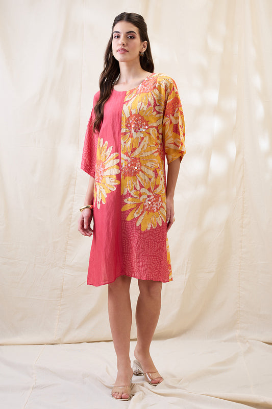 RAVYA EMBELLISHED BOXY DRESS