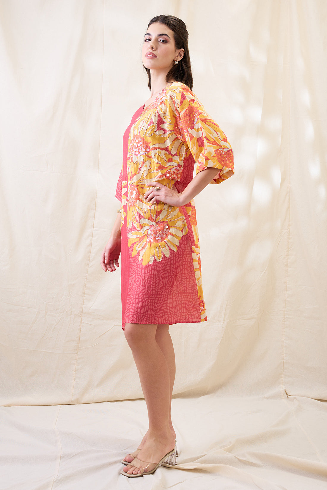 RAVYA EMBELLISHED BOXY DRESS
